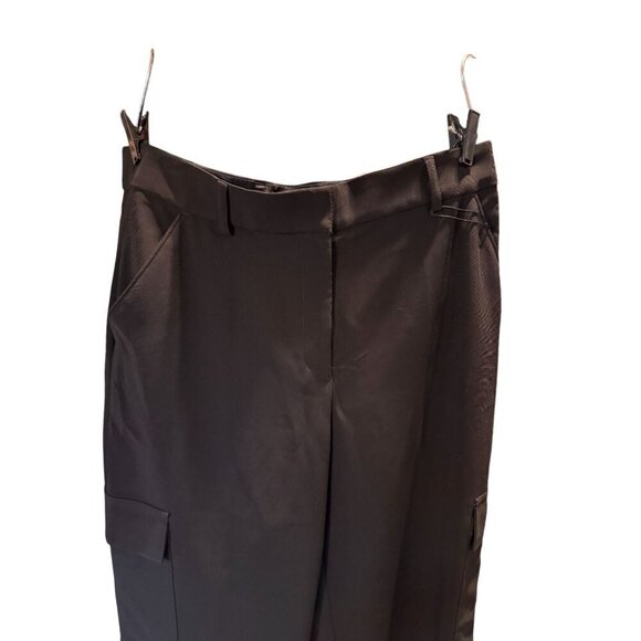 Express Womens Black High-Rise Cargo Trousers Size 12R - NWT - Picture 2 of 12